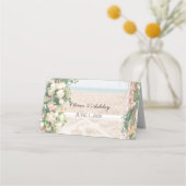 Beach bruiloft plaats/Kaarten escorte (Achterkant)