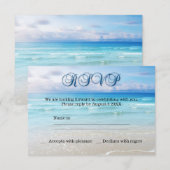 Beach Bruiloft RSVP Uitnodiging (Voorkant / Achterkant)