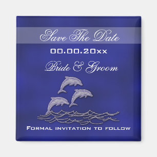 Beach bruiloft "save the date" magneet
