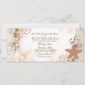 Beach bruiloft thema ~ elegant party kaart (Achterkant)