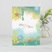 Beach bruiloft thema ~ schildpadden en zeester 5 x kaart (Staand voorkant)