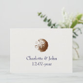 Beach bruiloft uitnodiging (Staand voorkant)