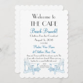 Beach Brunch Invitation Kaart (Voorkant / Achterkant)