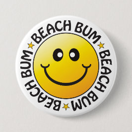 Beach Bum Badge Ronde Button 7,6 Cm