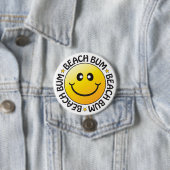 Beach Bum Badge Ronde Button 7,6 Cm (In situ)