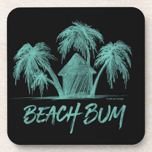 Beach Bum Beverage Coaster Bier Onderzetter (Voorkant)