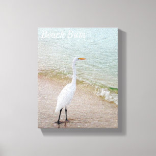 Beach Bum Bird Canvas Afdruk