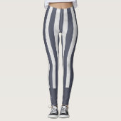 Beach Bum Bold Nautische Strepen Leggings (Voorkant)