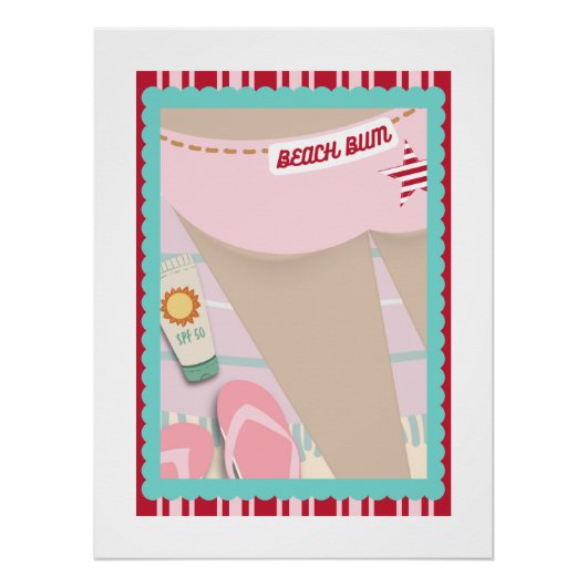 Beach Bum Border 3 Poster Perfect Poster (Voorkant)