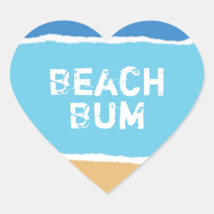 Beach Bum Hart Sticker