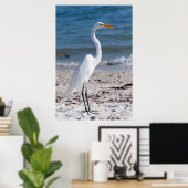 Beach-bum Heron Poster (Thuiskantoor)