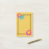 Beach Bum Hibiscus Flower Bamboo Lijst Art Post it Post-it® Notes (Op bureau)