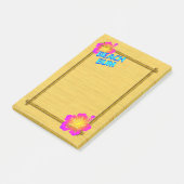 Beach Bum Hibiscus Flower Bamboo Lijst Art Post it Post-it® Notes (Schuin)
