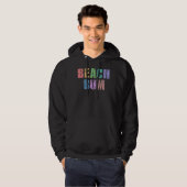 BEACH BUM-Retro  Distress Beach Bum Hoodie (Voorkant volledig)