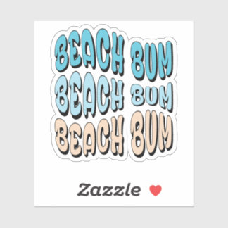 Beach bum retro  tropisch eiland sticker