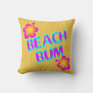 Beach Bum roze Hibiscus flower Pillow Kussen