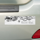 Beach Bum Shells & Starfish Bumpersticker (Op auto)
