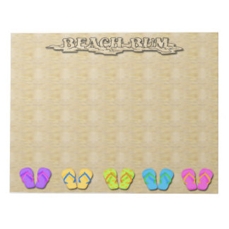 Beach Bum Teenslippers Large Note Pad Notitieblok
