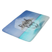 Beach Bum Typography - Umbrella on Tropical Beach Badmat (Gekanteld)