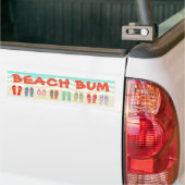 Beach Bum Zomer Teenslippers Bumpersticker (Op Truck)