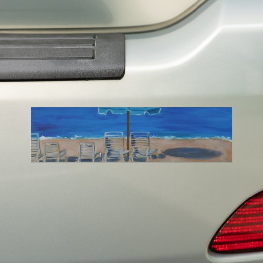 Beach Bumpersticker (Op auto)