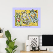 Beach Bums Buns Poster Print (Thuiskantoor)