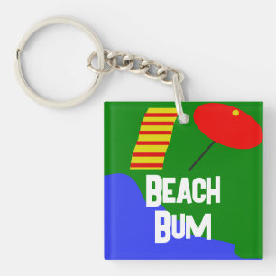 "Beach Bums United" Acrylische Sleutelhanger
