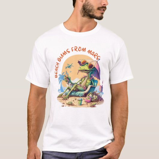 Beach Bums van Mars. Alien T-shirt (Voorkant)