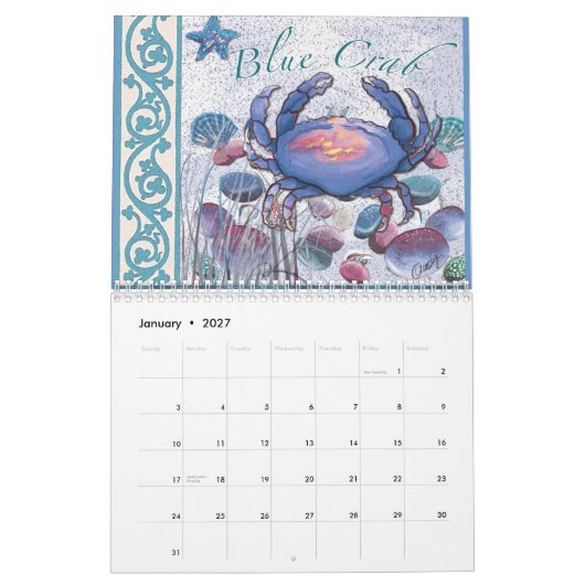 Beach Calendar Kalender (Jan 2027)