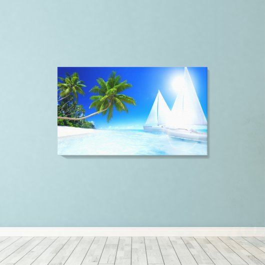 Beach Canvas Afdruk (Insitu (Houten vloer))