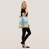 Beach Canvas tas met Funny Bathing Beauty (Op model)