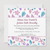 Beach Caribbean thema huwelijksreceptie Kaart (Achterkant)