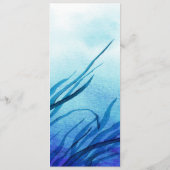 Beach | Cartes de menu Mariage d'aquarelle de mer (Dos)