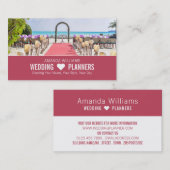 Beach-ceremonie, bruiloft-evenementsplanner visitekaartje (Voorkant / Achterkant)