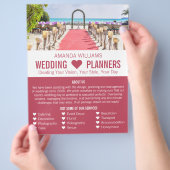 Beach-ceremonie, bruiloft-gebeurtenissenplanner Ad Flyer (Hand)