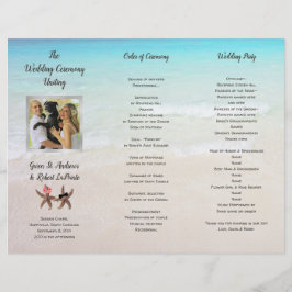 Beach Ceremony Program Photo Template Starfish