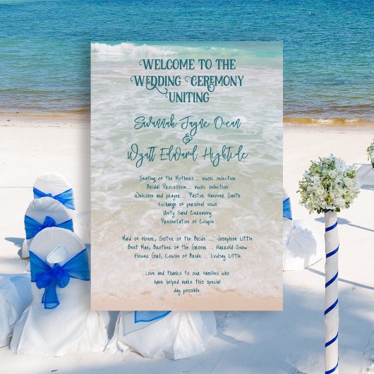 Beach Ceremony Programma Eenvoudige pagina