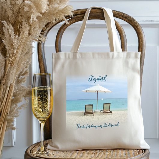 Beach Chairs Dank u Bridesmaid Bag Tote Bag