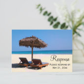 Beach Chairs Destination Wedding RSVP (Staand voorkant)