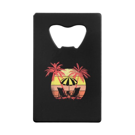 Beach Chairs Parasol Summer Sunset 80s Palm Tree (Devant)