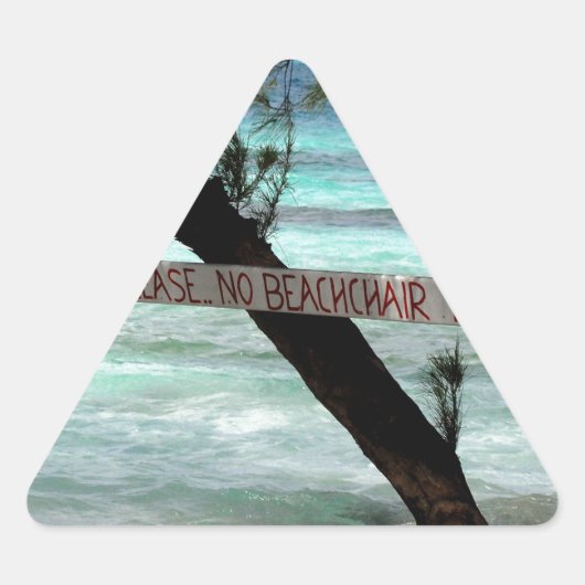 Beach Chairs Rum Point Grand Cayman Driehoek Sticker (Voorkant)