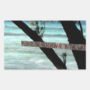 Beach Chairs Rum Point Grand Cayman Rechthoekige Sticker
