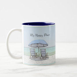 Beach Chairs Tweekleurige Koffiemok