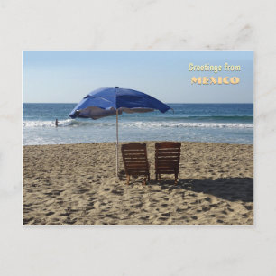 Beach Chairs & Umbrella (aanpasbaar) Briefkaart