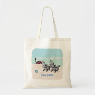 Beach Chairs vuurtoren canvas tas