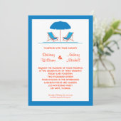 Beach Chairs Weddenschap Kaart (Staand voorkant)