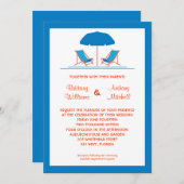 Beach Chairs Weddenschap Kaart (Voorkant / Achterkant)