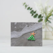 Beach Chic Christmas Briefkaart (Staand voorkant)