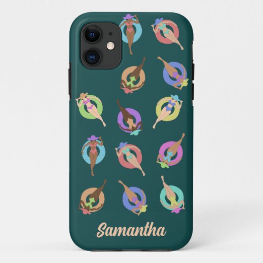 Beach Chillin Girls Personalization Text Case-Mate iPhone Case (Achterkant)