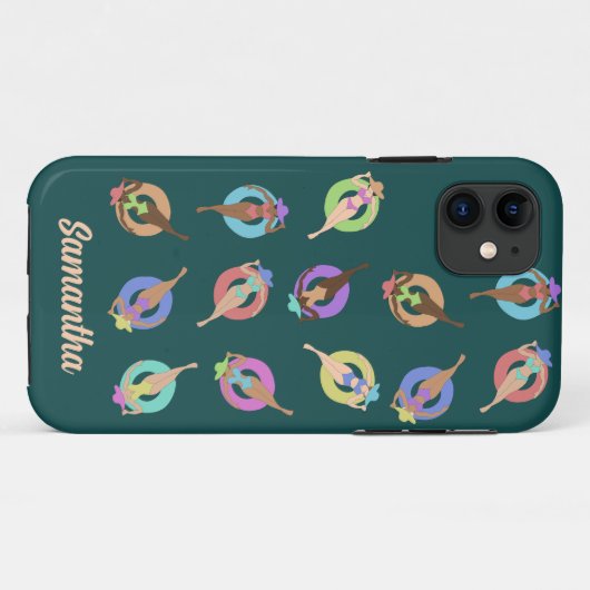 Beach Chillin Girls Personalization Text Case-Mate iPhone Case (Achterkant (horizontaal))